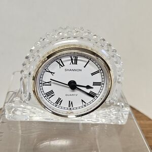 Vintage Shannon Crystal Desk Clock